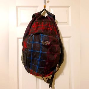 Y2K Large Foxy Jeans Backpack_ black, purple, blue and pink - great for travel -